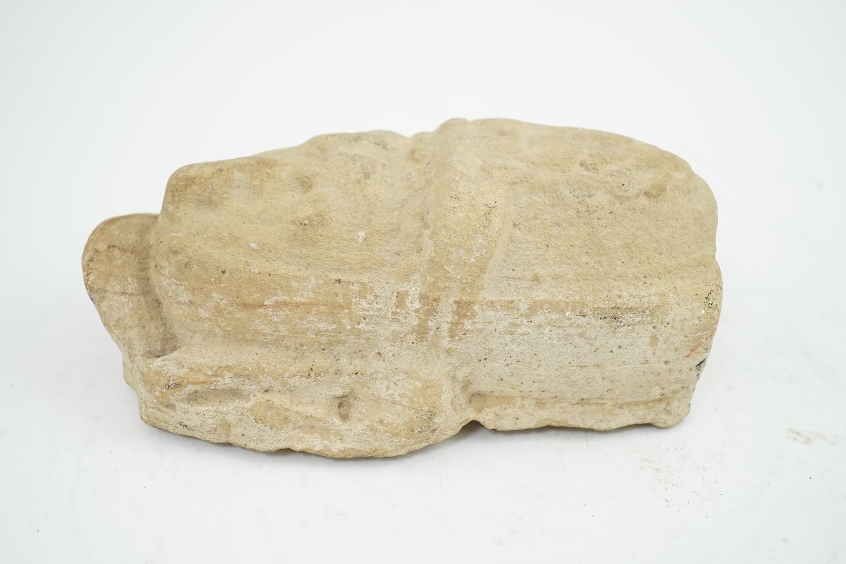 A limestone head of a Bodhisattva, Northern India, possibly 8th/9th century AD